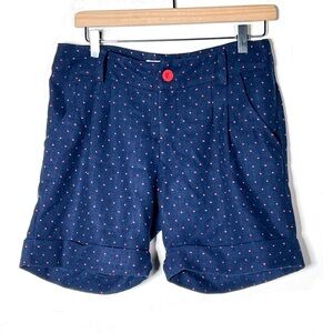 Urban Outfitters Paraella navy blue and red polkadot shorts size medium M B198